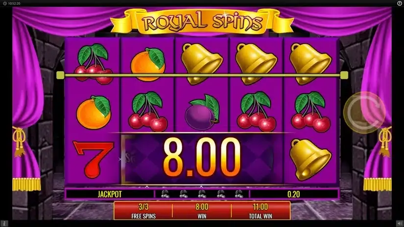 Royal Spins slot screenshot 