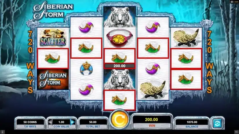 Siberian Storm slot screenshot 3