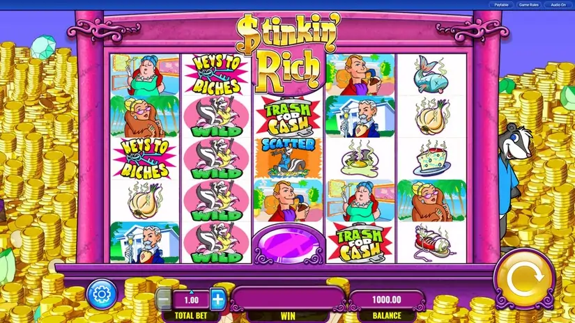 Stinkin’ Rich slot screenshot 1