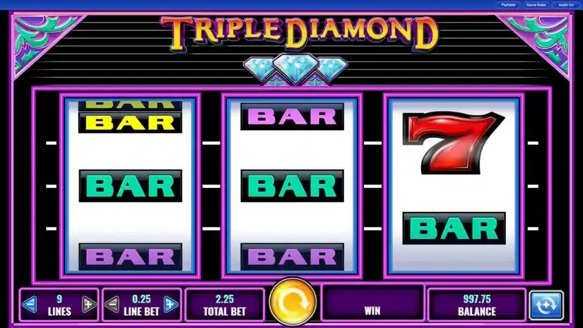 Triple Diamond slot screenshot 