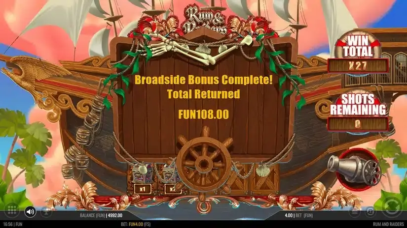 Rum and Raiders slot screenshot 6