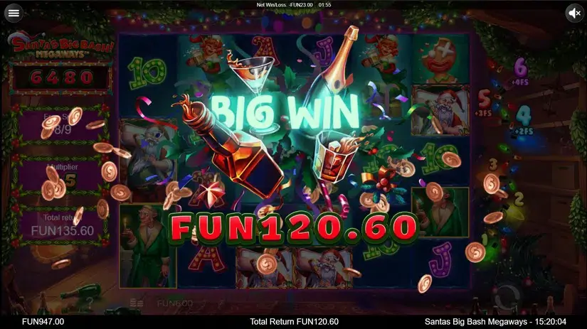 Santa’s Big Bash Megaways slot screenshot 2