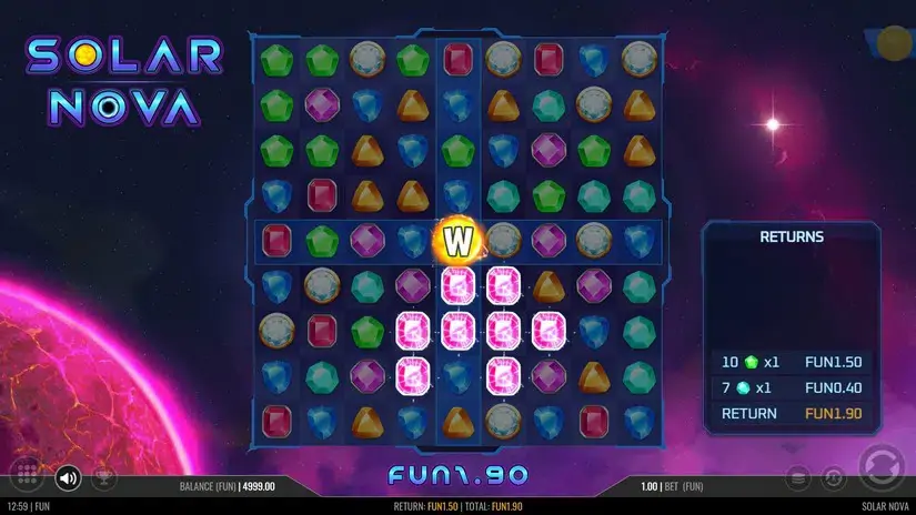 Solar Nova slot screenshot 2