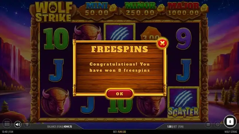 Wolf Strike slot screenshot 4