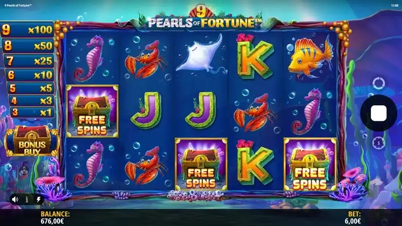 9 Pearls of Fortune slot screenshot 3