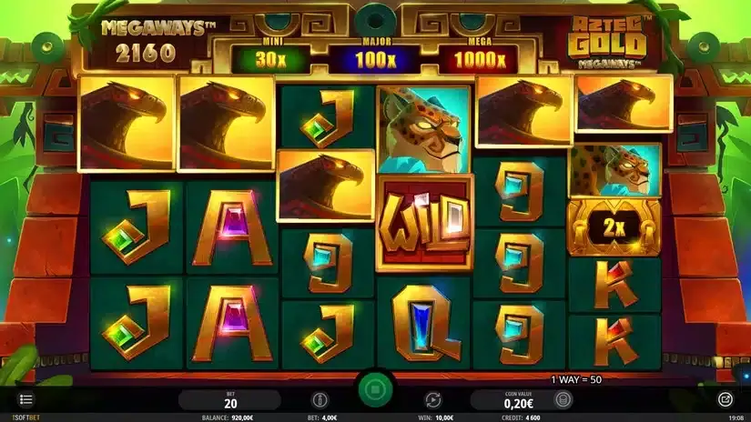 Aztec Gold Megaways slot screenshot