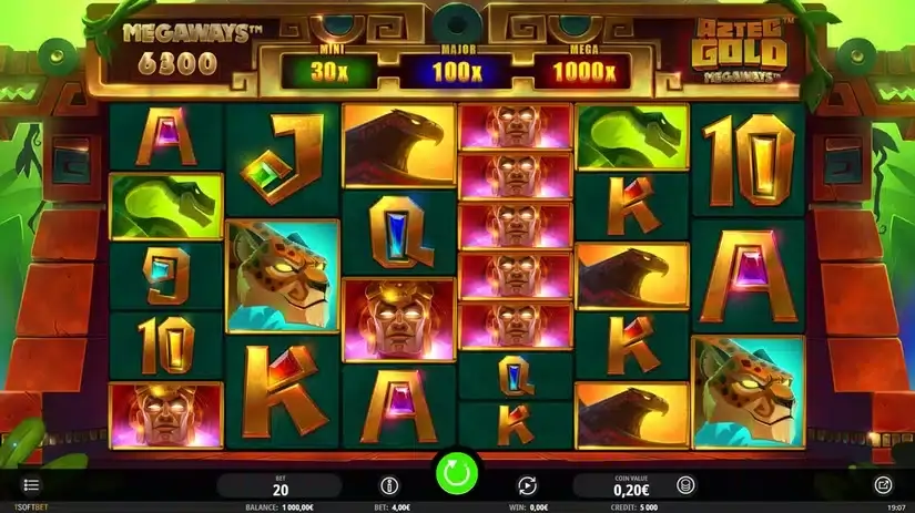 Aztec Gold Megaways slot screenshot