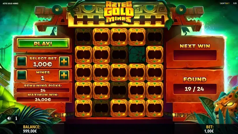 Aztec Gold Mines slot screenshot 