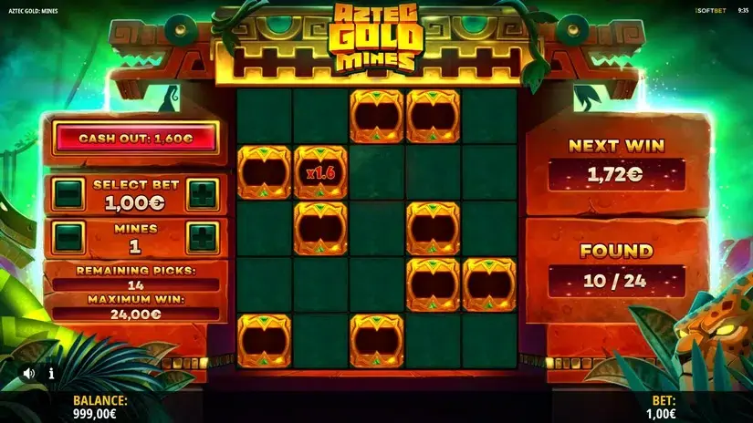Aztec Gold Mines slot screenshot 2
