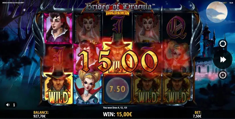 Brides of Dracula Hold and Win slot screenshot 2