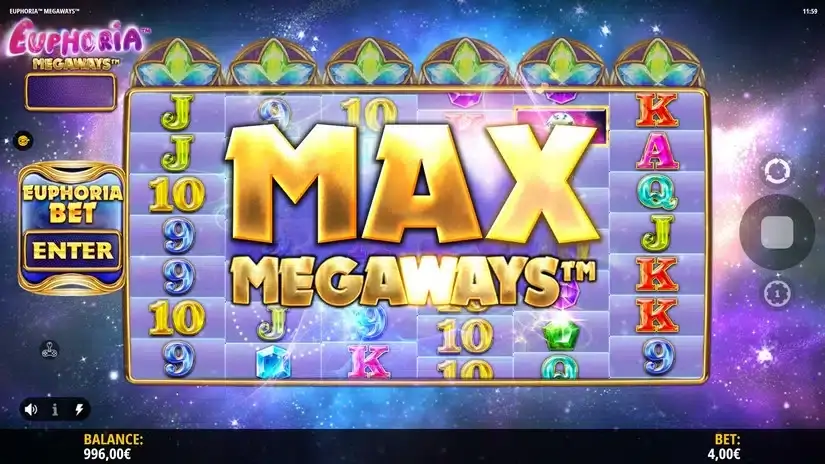 Euphoria Megaways slot screenshot 2