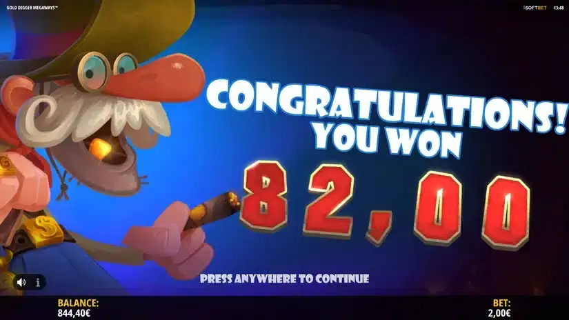 Gold Digger Megaways slot screenshot