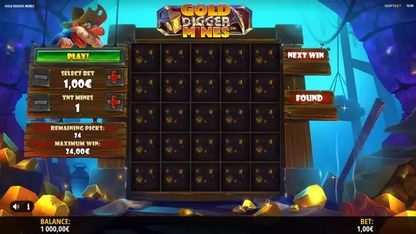 Gold Digger: Mines slot screenshot 1