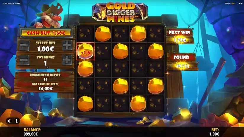 Gold Digger: Mines slot screenshot 2