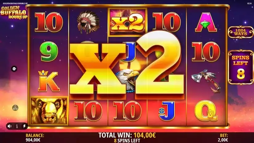 Golden Buffalo Double Up slot screenshot 6