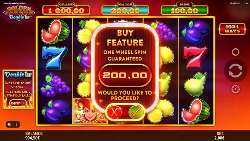 Golden Jokers Double Up slot screenshot 2
