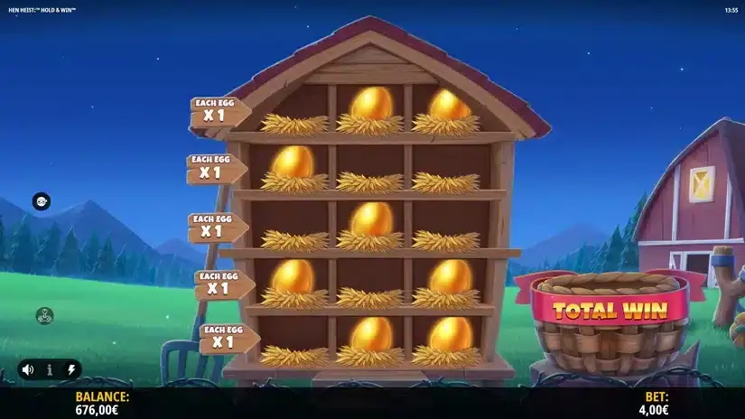 Hen Heist: Hold & Win slot screenshot 4