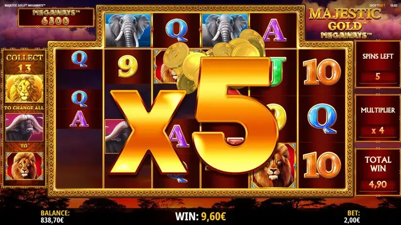 Majestic Gold Megaways slot screenshot 5