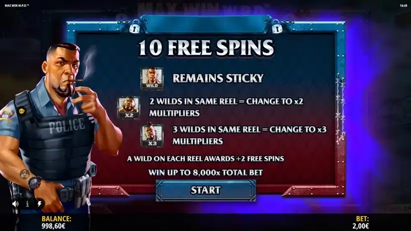Max Win W.P.D slot screenshot 4