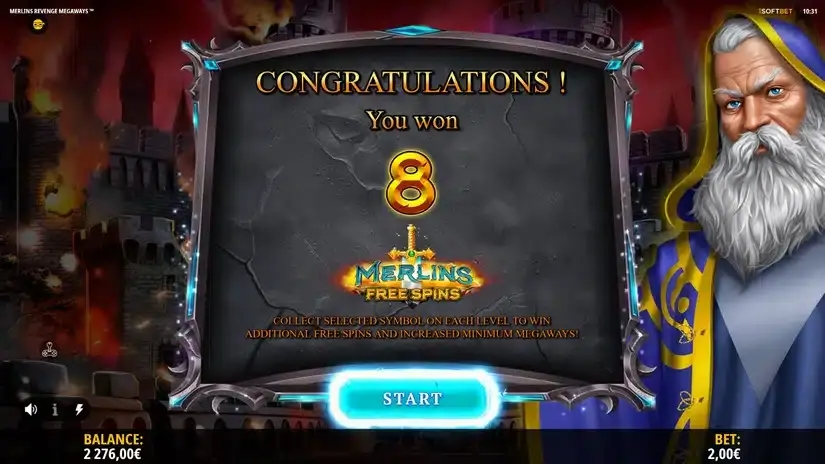 Merlin’s Revenge Megaways slot screenshot 6