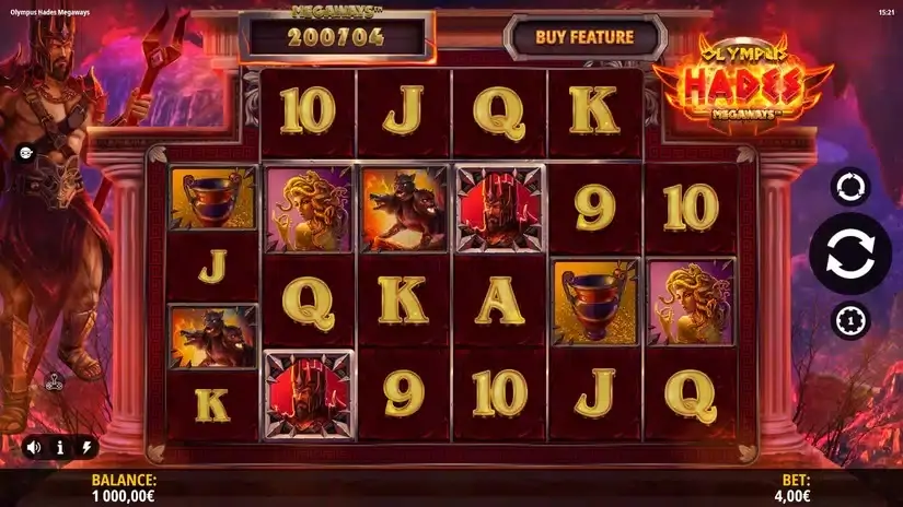 Olympus Hades Megaways slot screenshot 