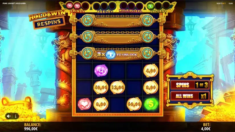 Pearl Legend: Hold&Win slot screenshot 4