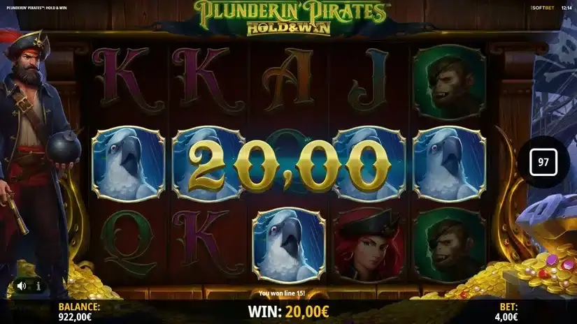 Plunderin Pirates Hold and Win slot screenshot 3