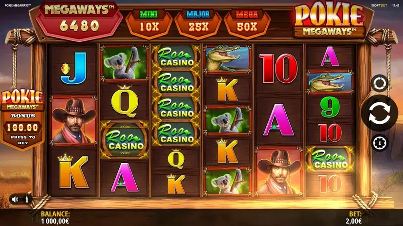 Pokie Megaways slot screenshot