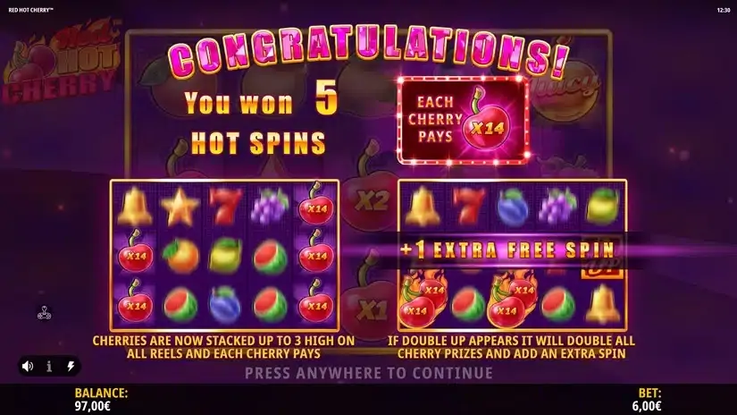 Red Hot Cherry slot screenshot 5