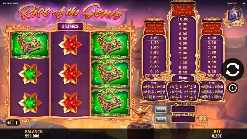 Rise of the Genie slot screenshot 