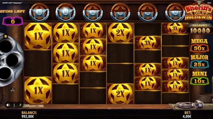 Sheriff’s Gold Megaways slot screenshot