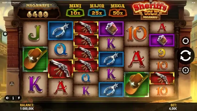 Sheriff’s Gold Megaways slot screenshot