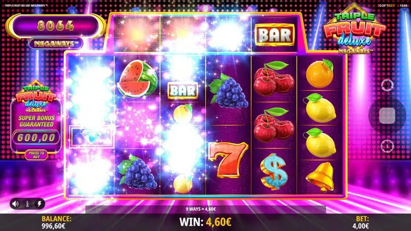 Triple Fruit Deluxe Megaways slot screenshot 2