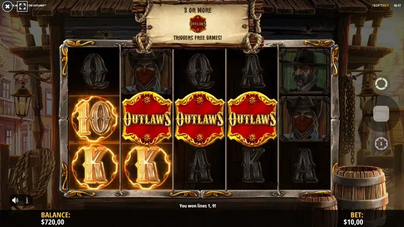 Van Der Wilde and the Outlaws slot screenshot 4