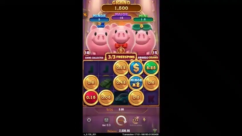 3 Lucky Piggy slot screenshot