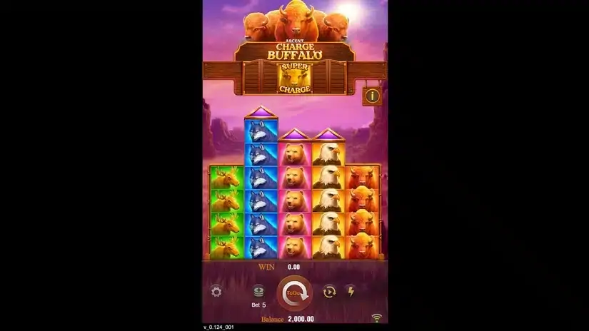 Ascent Charge Buffalo slot screenshot 