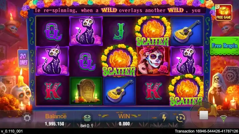 Bone Fortune slot screenshot 2