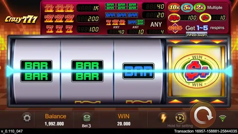 Crazy 777 Slot – RTP, Features, Free Demo Play & slot screenshot 3