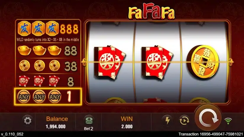 Fa Fa Fa slot screenshot 2