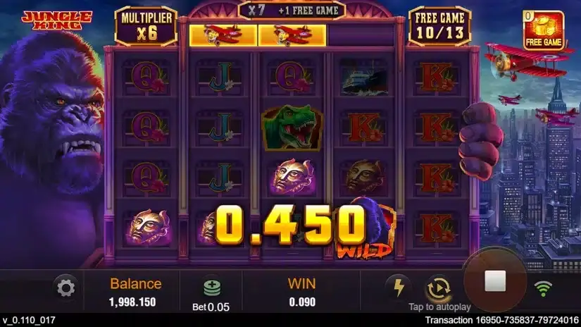 Jungle King slot screenshot 4