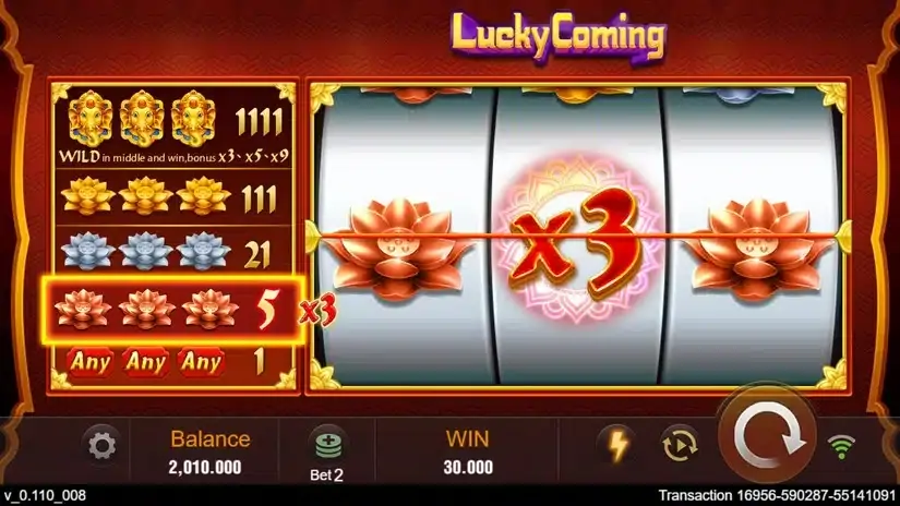Lucky Coming slot screenshot 3