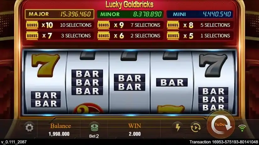 Lucky Goldbricks slot screenshot 2