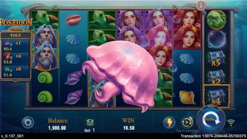 Poseidon slot screenshot 4