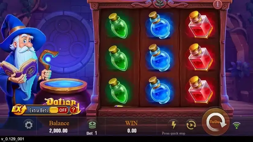 Potion Wizard slot screenshot 