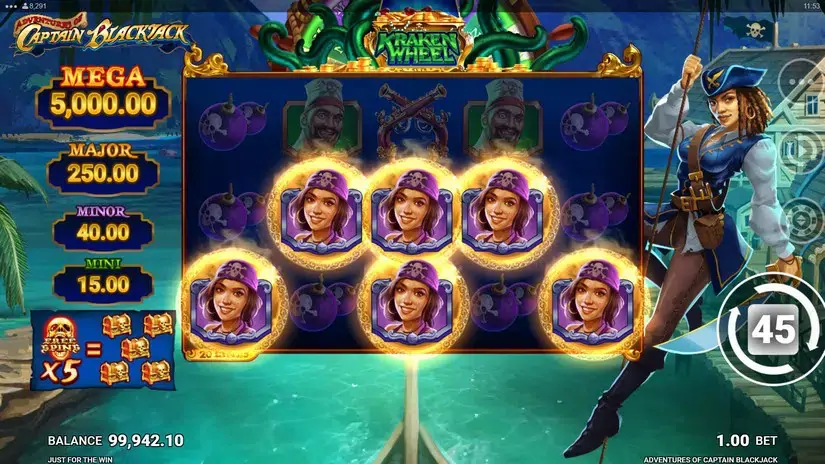 Adventures of Captain Blackjack slot screenshot 5