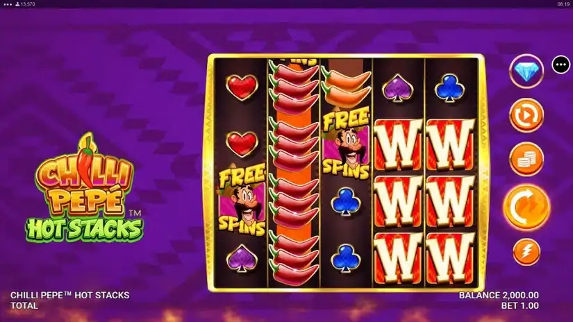 Chilli Pepe Hot Stacks slot screenshot