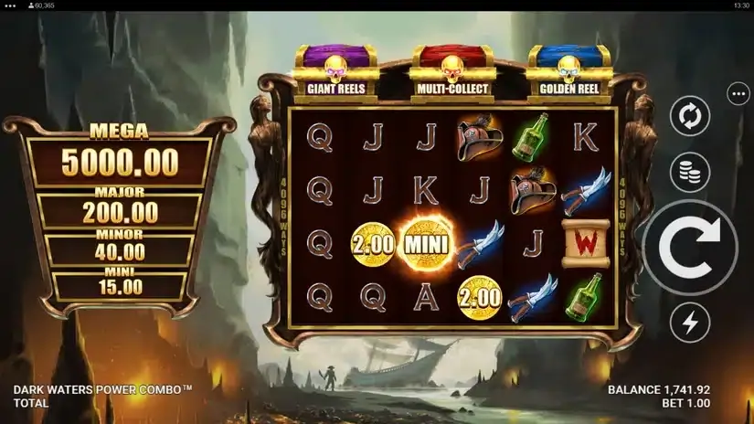 Dark Waters Power Combo slot screenshot