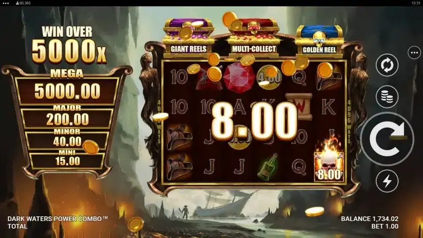 Dark Waters Power Combo slot screenshot 4