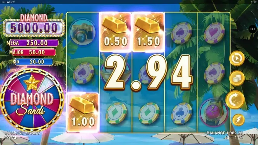 Diamond Sands slot screenshot 3
