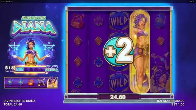 Divine Riches Diana slot screenshot 